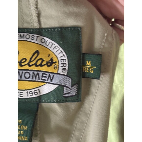 Cabela's For Women Bib Overalls Size M Light Green Zip Off Legs Pockets Galore - Picture 9 of 10